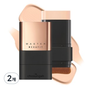 조성아TM 메가 핏 마스터 스틱 파운데이션 SPF50+ PA++++ 16g, 2개, 피치베이지