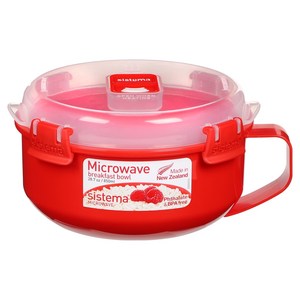 시스테마 전자레인지용 브랙퍼스트 핸들 멀티 찜기 850ml, 레드, 1개 골드박스 특가