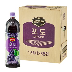 델몬트 포도100 주스, 1.5L, 6개