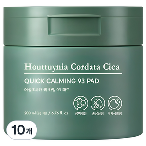 토니모리 어성초 시카 퀵 카밍 토너 패드 200ml, 70개입, 10개