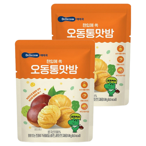 베베쿡 유아용 오동통통맛밤, 50g, 2개