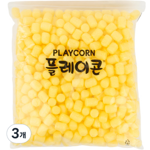 플레이콘 만들기재료 리필 500p, 노랑, 3개