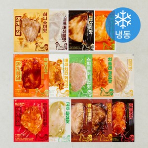 한끼통살 통살 소스 닭가슴살 14종 세트 (냉동), 100g, 1개입, 14개