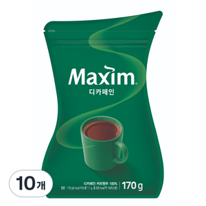 맥심 디카페인 원두커피믹스, 170g, 1개입, 10개