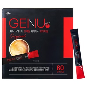 제누 스테비아 프로틴 단백질 커피믹스, 9.8g, 60개입, 1개