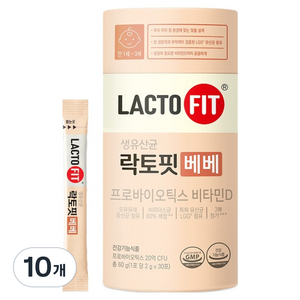 락토핏 베베 생유산균 30p, 60g, 10개