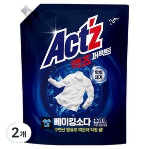 액츠 퍼펙트 베이킹소다 액상세제 리필, 2L, 2개