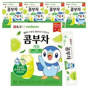 담터 포켓몬 콤부차 라임, 5g, 30개입, 5개