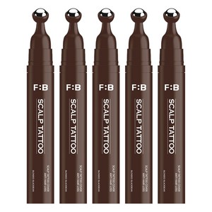 포뷰트 정수리 가르마 헤어라인 탈모 커버 두피 타투 틴트 15g, 브라운, 5개