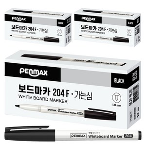 펜맥스 12각 세필 보드마카, 검정, 36개