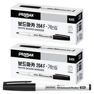 펜맥스 12각 세필 보드마카, 검정, 24개