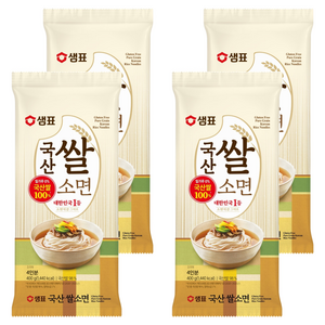 샘표 국산쌀소면, 400g, 4개