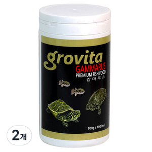 그로비타 감마루스 거북이 사료, 100g, 2개