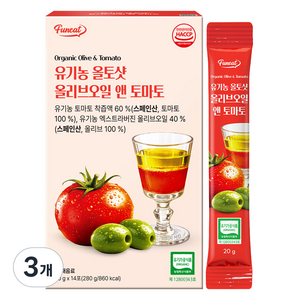 퍼니트 유기농 올토샷 올리브오일 앤 토마토즙 14p, 280g, 3개