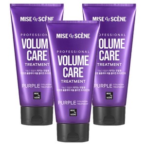 미쟝센 볼륨케어 퍼플 콜라겐 트리트먼트 프루티 플로럴향, 3개, 330ml