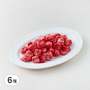 한우 1++(7) 등급 국거리용 절단 (냉장), 200g, 6개