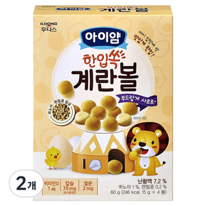 아이얌 일동후디스 한입쏙 계란볼, 2개, 60g, 계란맛