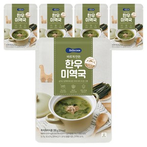 베베쿡 유아용 바르게 만든 한우 미역국, 200g, 5개