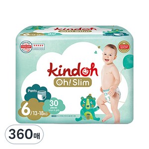 킨도 오슬림 팬티형 기저귀 남녀공용, 6단계, 360매