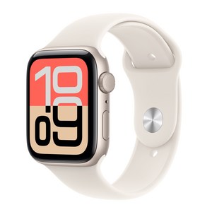 Apple 2025 애플워치 SE3 알루미늄 케이스, 스타라이트, 44mm, GPS, 스타라이트, M/L