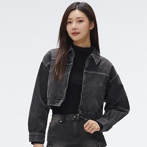 스파오 여성용 데님 크롭 집업 면 재킷 SPJEF23G02