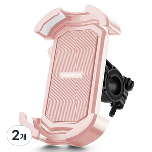 락브로스 자전거 원터치 스마트폰 거치대 HW-128, 핑크, 2개