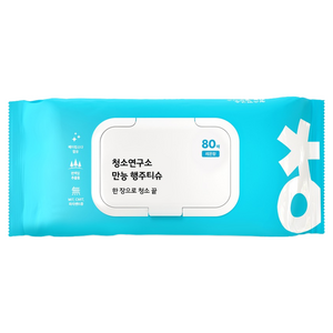 청소연구소 살균소독 만능 행주 티슈, 80개, 1개