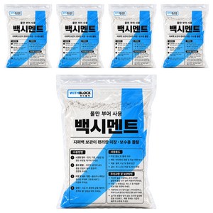 위드블럭 물만 부어 사용하는 백시멘트 1.5kg, 5개