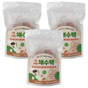 퍼기 어린이 7종야채 채수팩 10개입, 야채맛, 100g, 3개