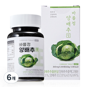 바를정 양배추정, 200정, 6개