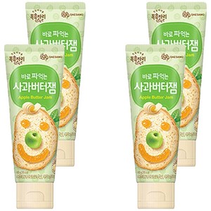복음자리 바로 짜먹는 사과버터잼, 100g, 4개