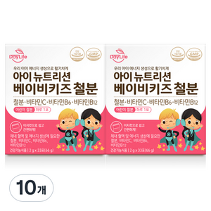 DayLife 아이 뉴트리션 베이비키즈 철분 X 1박스, 66g, 10개