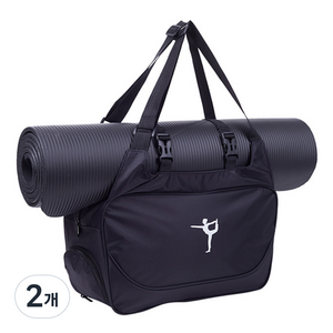 GUNU 컬러 포인트 피트니스 가방 1p, 블랙, 2개