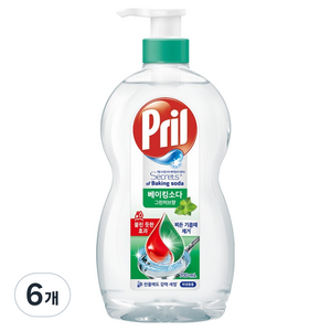 프릴 시크릿 오브 베이킹소다 플러스 그린허브향, 6개, 700ml