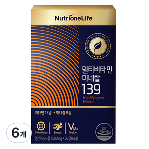 뉴트리원 라이프 멀티비타민 미네랄139, 60정, 6개