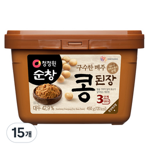 대상 청정원 메주 콩된장 사각, 450g, 15개