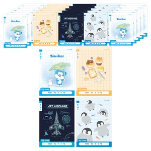 모닝글로리 채움노트 초등 1-2 쓰기10칸 A 6p 세트, 혼합색상, 5세트