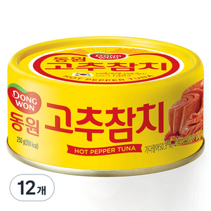 동원참치 고추 참치, 250g, 12개
