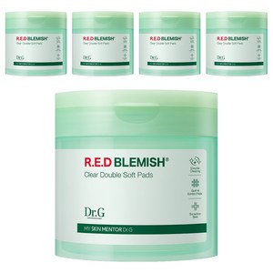 닥터지 레드 블레미쉬 클리어 더블 결 패드 180ml, 60개입, 5개