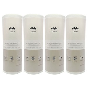 그린내일 두툼한 대나무 행주, 40개입, 4개