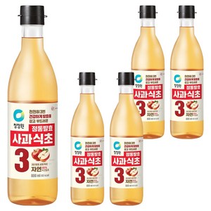 청정원 정통발효 사과 식초, 800ml, 5개