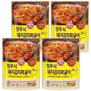 오뚜기 청주식 돼지김치짜글이, 450g, 4개