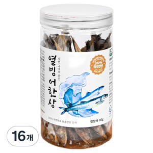 올치 강아지 고양이 자연 그대로 담은 한상 동결간식, 열빙어맛, 80g, 16개