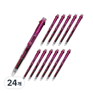 동아 중성펜 이온3 0.3mm, 핑크, 24개