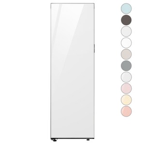 [10% 환급가전] [색상선택형] 삼성전자 비스포크 409L 1도어 냉장고 키친핏 방문설치, 글램 화이트, RR40C7805AP