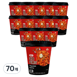 농가식품 멜로우빈 레리 매운 떡볶이, 115g, 70개