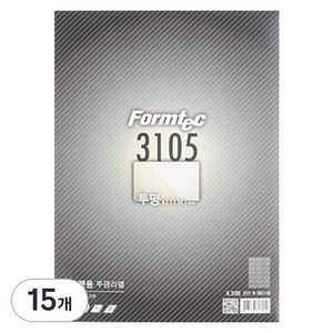폼텍 전산라벨 IC-3105 잉크젯 투명 라벨지, 21칸, 15개