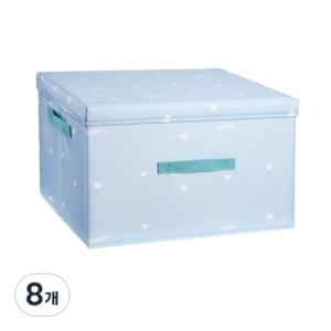 신박라이프 방수 접이식 리빙박스, 블루, 8개