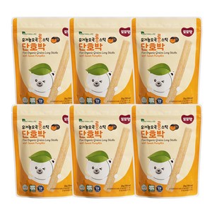 또또맘 유기농 오곡 롱스틱, 단호박, 30g, 6개