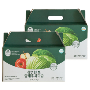 유기농마루 하루 한 포 양배추사과즙 30p, 3L, 2박스